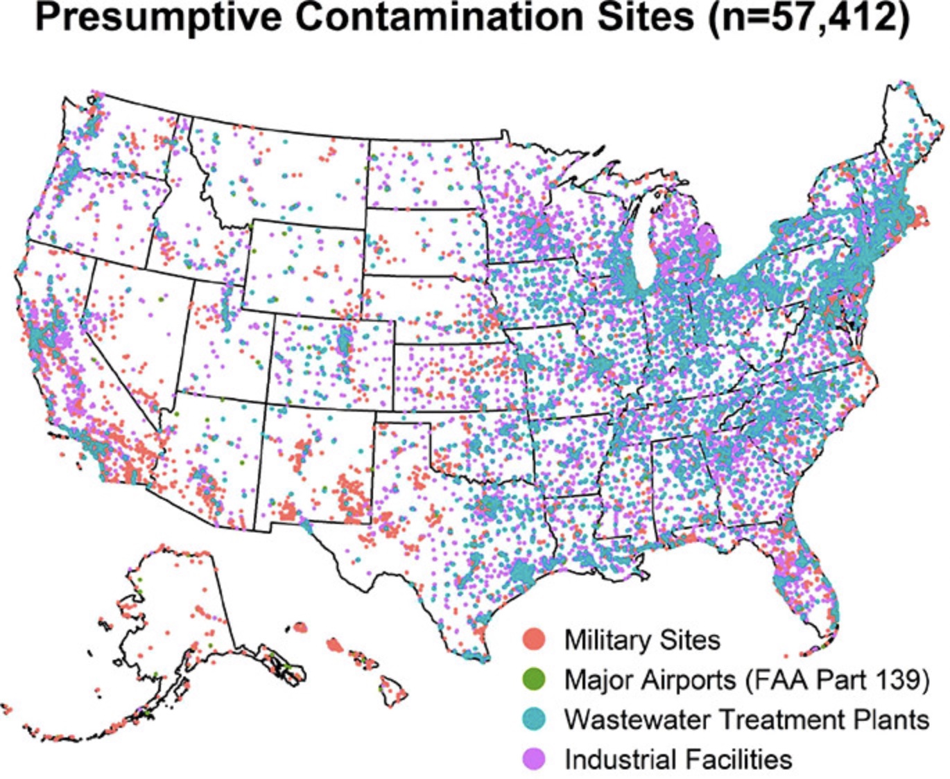 United States PFAS Pollution Map